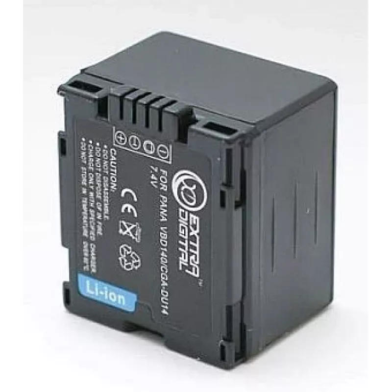 EXTRA DIGITAL Panasonic CGA-DU14 vervangende accu 7,2V 1360mAh Li-ion voor D-serie camcorder
