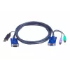 ATEN Intelligent KVM-kabel 2L-5502UP - toetsenbord, video, muis (KVM) combinatiekabel
