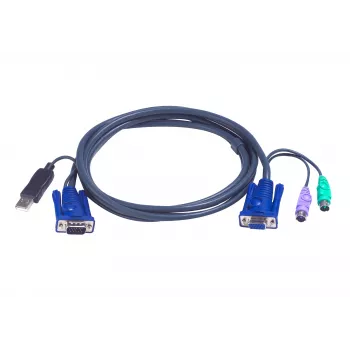 ATEN Intelligent KVM-kabel 2L-5502UP - toetsenbord, video, muis (KVM) combinatiekabel