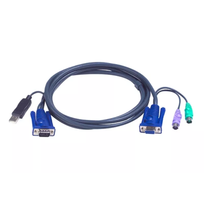 ATEN Intelligent KVM-kabel 2L-5502UP - toetsenbord, video, muis (KVM) combinatiekabel