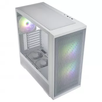 Fortron M330 witte micro-ATX-tower, gehard glas, 1x120mm ventilator