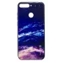 Evelatus Samsung Galaxy A7 (2018) achterzijde beschermglas hoesje - sterrennacht