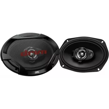 JVC CS-DR6932 6x9 inch 3-weg coaxiale luidsprekers voor auto's, 500W piek, 70W RMS, carbon-mica woofer, PEI-tweeter, 4 ohm