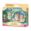 Sylvanian Families reekalf baby's met bloemen-schommel speelset