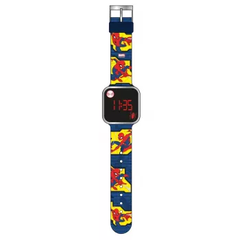PULIO Spiderman LED digitaal kindhorloge - rood/blauw
