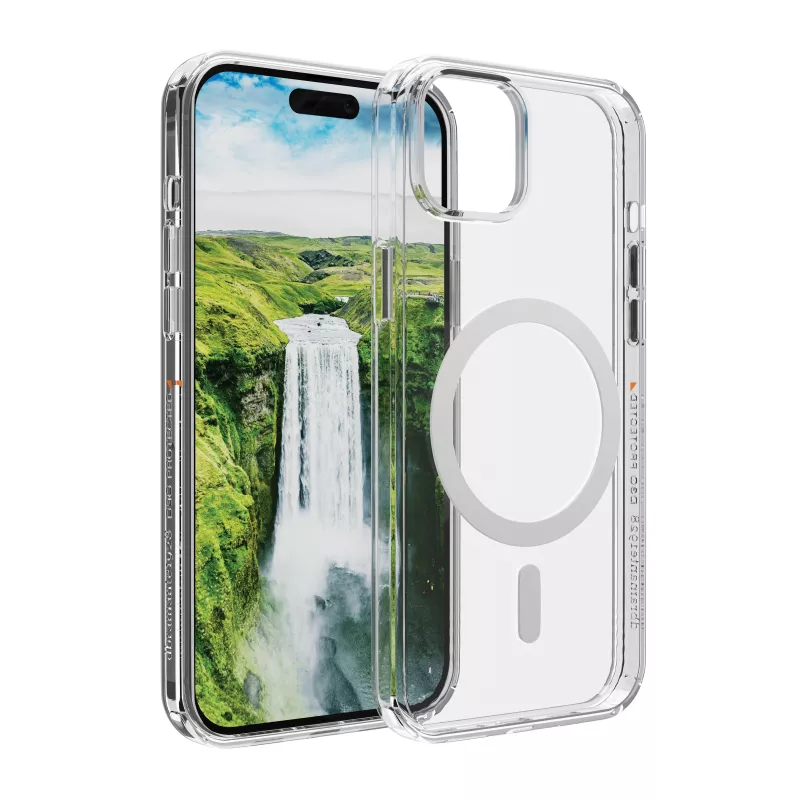 dbramante1928 Iceland Ultra D3O MagSafe achterkant voor Apple iPhone 15 Plus, transparant