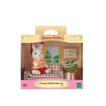 Sylvanian Families chocoladekonijn vader woonkamer-set