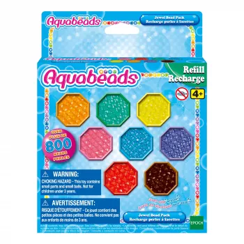 EPOCH Aquabeads glitterparels navulset - 800 parels in 8 kleuren
