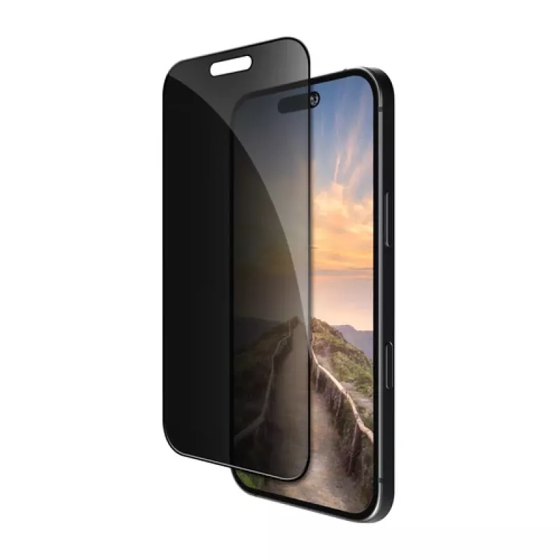 dbramante1928 Privacy Screen Protector voor Apple iPhone 17 Pro Max - gehard glas, 9H hardheid, zwarte rand