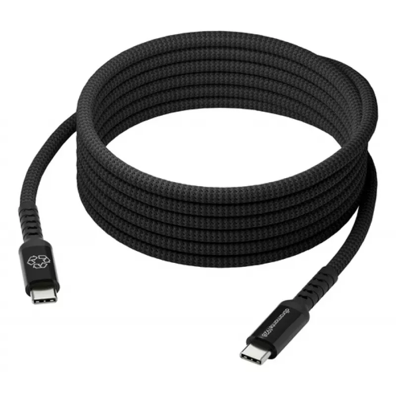 dbramante1928 Copenhagen USB-C naar USB-C gevlochten kabel 1m zwart