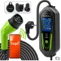 Qoltec draagbare EV-oplader Type 2 naar Schuko 3,5 kW 16 A 5 m kabel met Wi-Fi en LCD