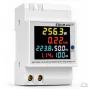 Qoltec Eenfasige 6-in-1 energiemeter voor DIN-rail met 100A CT, 230V, LCD, pulsuitgang