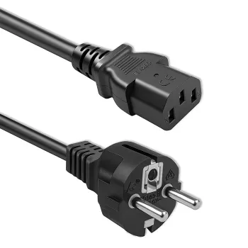 QOLTEC 54627 Schuko naar IEC C13 netkabel 3m 3x1mm² zwart