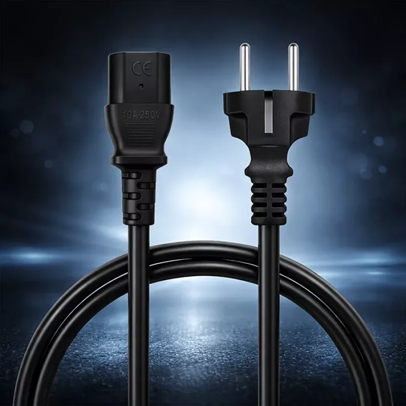 QOLTEC 54627 Schuko naar IEC C13 netkabel 3m 3x1mm² zwart