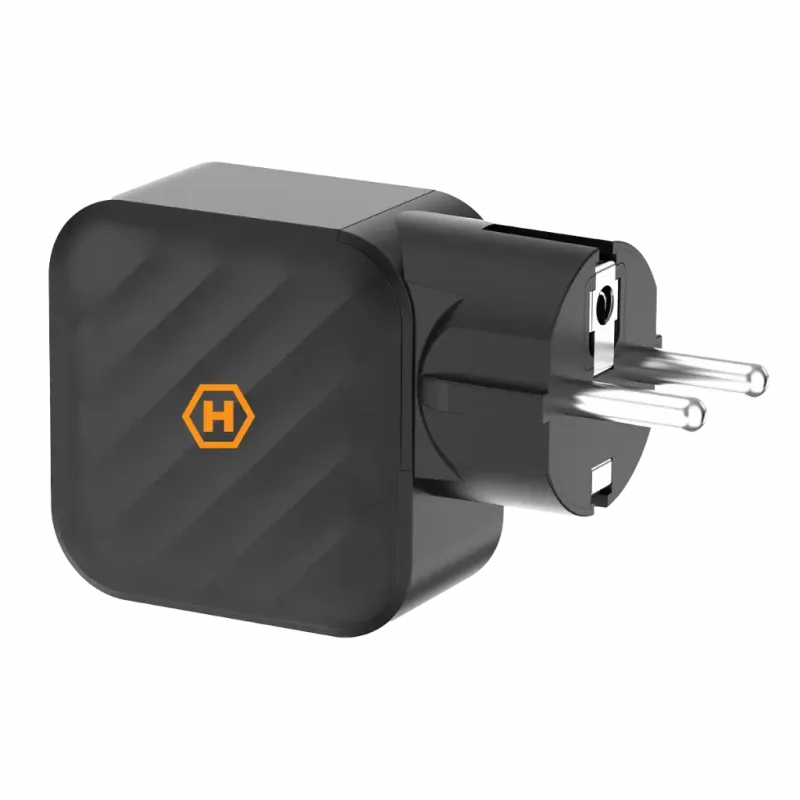 HAMMER RapidCharge 65W GaN-voeding - 2x USB-C PD, 1x USB-A QC, zwart