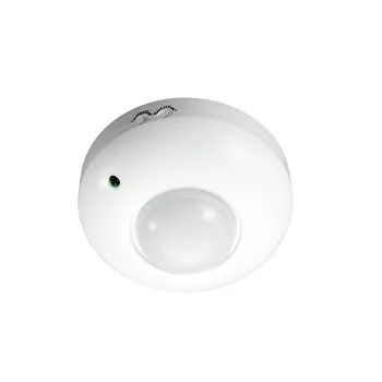 MACLEAN MCE19 plafond PIR-bewegingsmelder – 360°-detectie, 1200 W gloeilampbelasting / 300 W LED-belasting, instelbare tijd en lux, wit