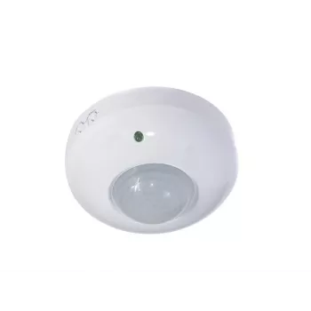 MACLEAN MCE19 plafond PIR-bewegingsmelder – 360°-detectie, 1200 W gloeilampbelasting / 300 W LED-belasting, instelbare tijd en lux, wit