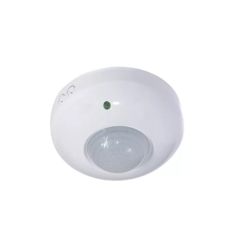 MACLEAN MCE19 plafond PIR-bewegingsmelder – 360°-detectie, 1200 W gloeilampbelasting / 300 W LED-belasting, instelbare tijd en lux, wit