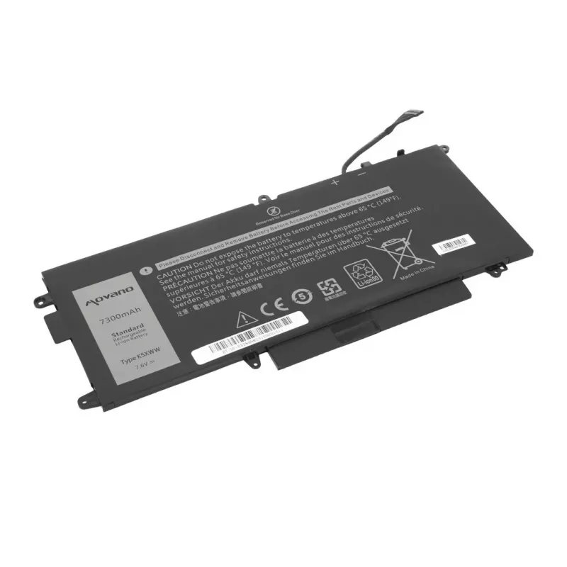 MOVANO accu K5XWW voor Dell Latitude 5289 7390 2-in-1 - 7300 mAh (55 Wh)