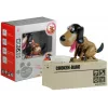 LEAN TOYS hond spaarvarken robot munteter speelgoed geldbox bruin - zwart