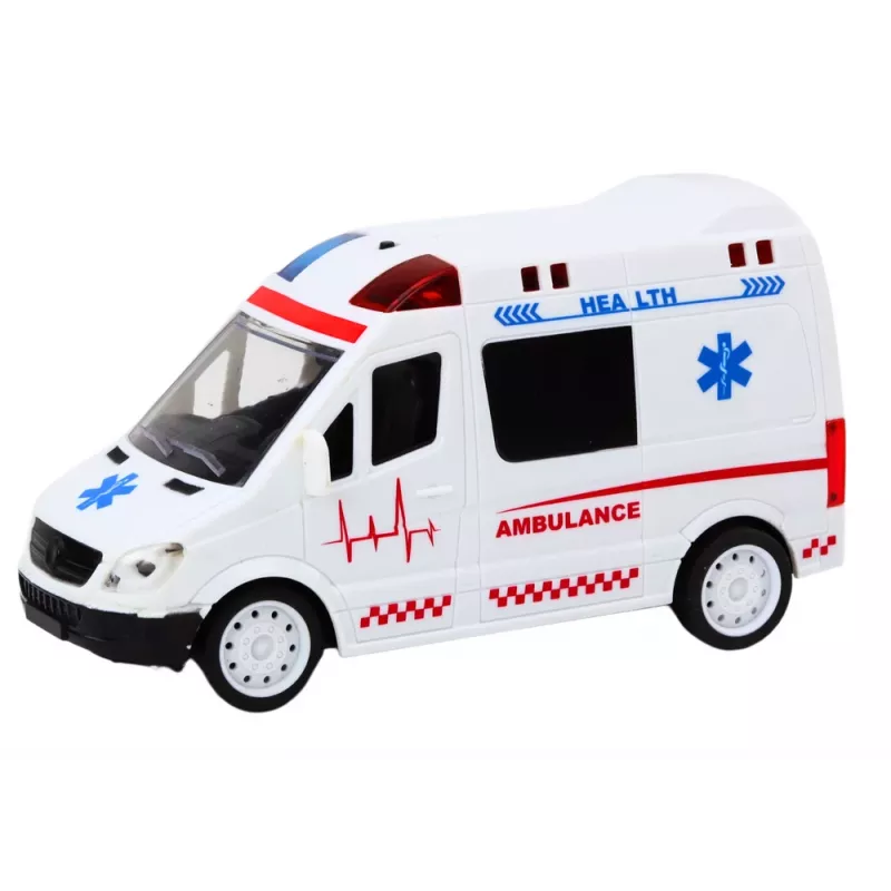 LEAN TOYS 1:16 RC-ambulance met licht en geluid - wit