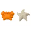 LEAN TOYS Zandspeelgoedset - emmer, molen, zeef, 3 pastelvormen (6 delen)