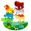 LEAN TOYS Balanced Animals houten behendigheidsspel 13-delig
