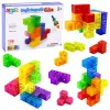 LEAN TOYS Magnetische bouwstenen Magic Cube puzzel 156 uitdagingskaarten 9 delen