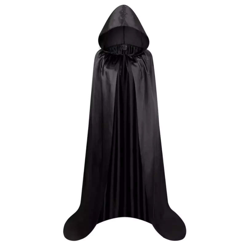 LEAN TOYS Cape met capuchon carnaval halloween zwart 150cm