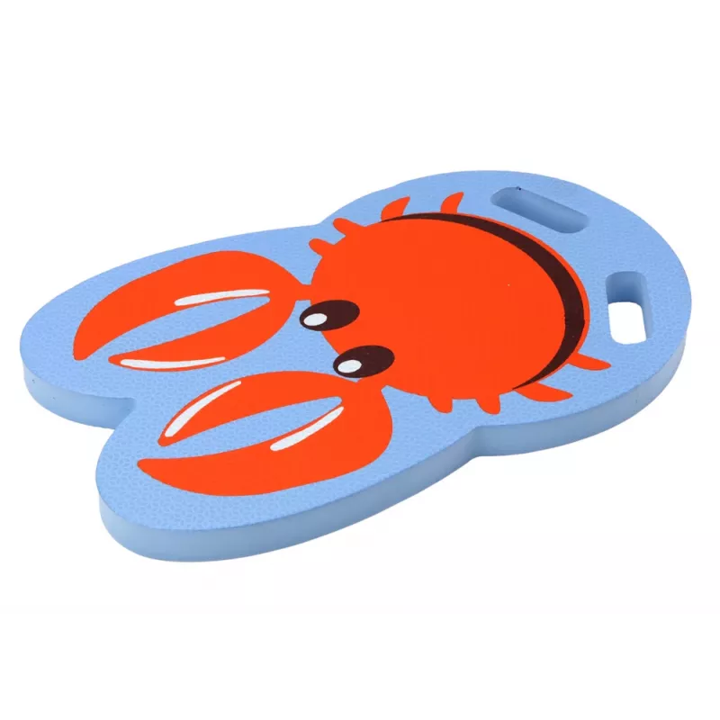 LEAN TOYS Crab Blue zwemplank van schuim voor kinderen - EVA kickboard, drijfhulp, EN71