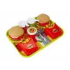 LEAN TOYS set van hamburger en friet met dienblad | fastfood rollenspeelgoed