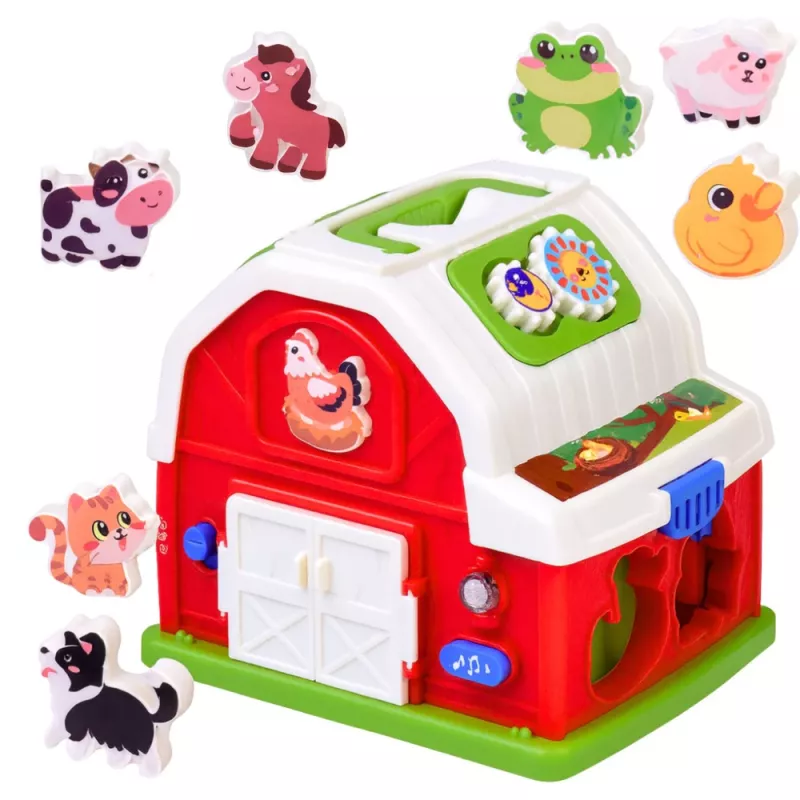 LEAN TOYS interactieve boerderij met muziek, dieren, lichten en geluiden
