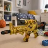 LEAN TOYS speelgoedgeweer camouflage richtkijker beweegbare geluiddemper licht en geluid 54 cm