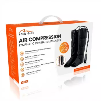 MEDIA-TECH MT6542 luchtcompressie lymfedrainage-massager met instelbare druk en 3 programma's