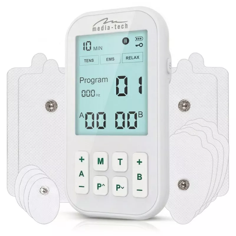 MEDIA-TECH TENS/EMS massager MT6543 | dual-channel pijnverlichting & spierstimulator