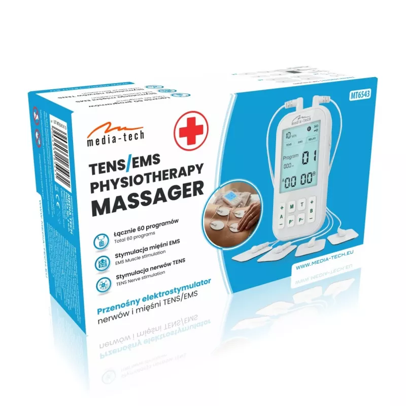 MEDIA-TECH TENS/EMS massager MT6543 | dual-channel pijnverlichting & spierstimulator