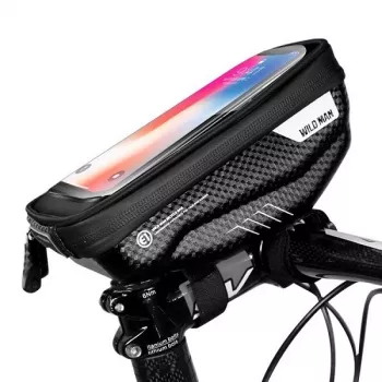 WILDMAN Bike Holder Case S E1 1L zwart – compacte fietsframetas met klittenbandsluitingen