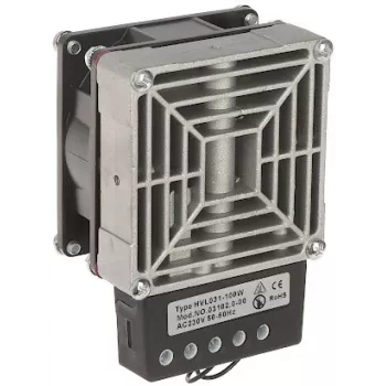 DELTA OPTICAL HVL-031-100W 100W DIN-rail ventilatorverwarming met PTC-element, 230V AC, IP20, aanraakveilig