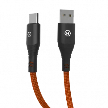 HAMMER USB-A naar USB-C kabel 1,2 m zwart 480Mbps laden & data