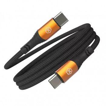 HAMMER USB-C naar USB-C kabel 1,2 m 60 W PD snelladen & datasync zwart
