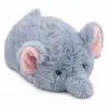 LEAN TOYS pluche olifant mascotte knuffel zacht klein grijs 18 cm