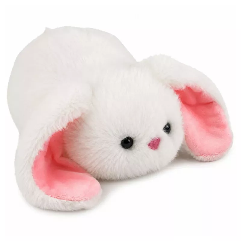 LEAN TOYS pluche haas met lange oren, wit, 16 cm