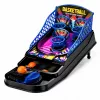 LEAN TOYS mini tafelbasketbal arcadespel met 3 manden en afvuurinrichting