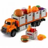 LEAN TOYS oranje voedseltransporttruck 1:55 die-cast model