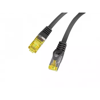 LANBERG Cat.6A S/FTP LSZH patchkabel 20m zwart – 10GbE, Fluke Passed, 26AWG puur koper