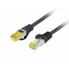 LANBERG Cat.6A S/FTP LSZH patchkabel 20m zwart – 10GbE, Fluke Passed, 26AWG puur koper