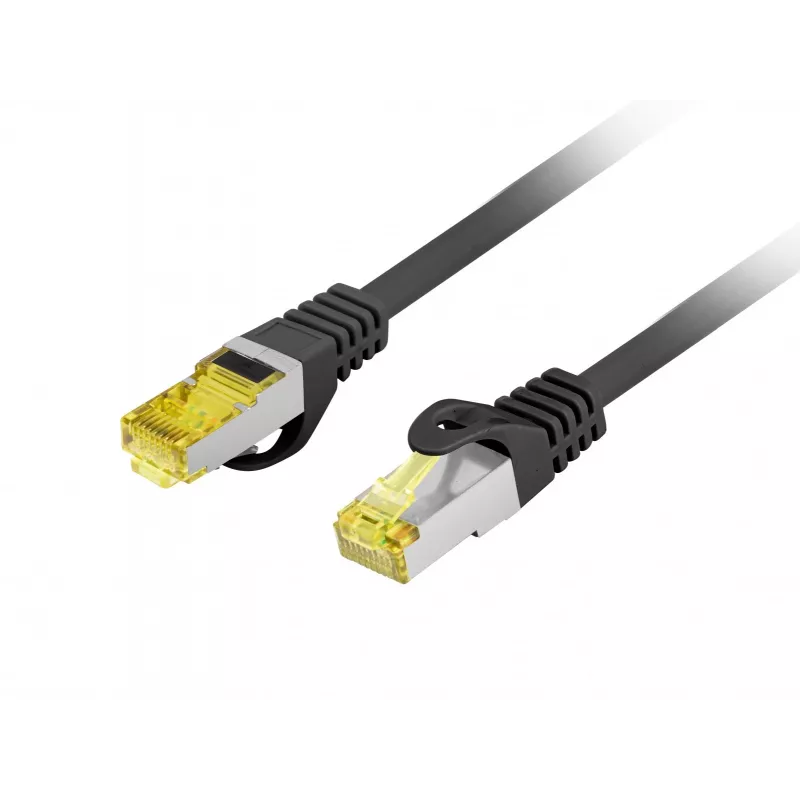 LANBERG Cat.6A S/FTP LSZH patchkabel 20m zwart – 10GbE, Fluke Passed, 26AWG puur koper