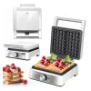 MPM MGO-41 wafelijzer 1600W wit – Belgisch wafelijzer met antiaanbakplaten