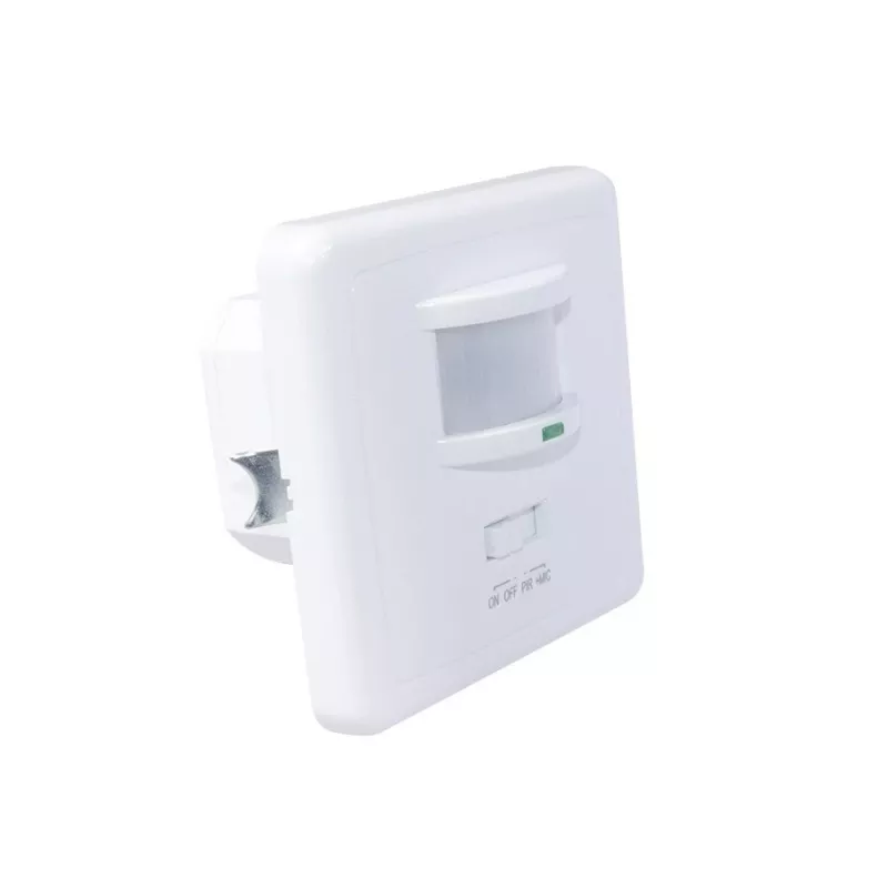 MACLEAN MCE18 PIR-bewegingsmelder met geluidsdetectie, wandmontage, 160°, 1200W, wit