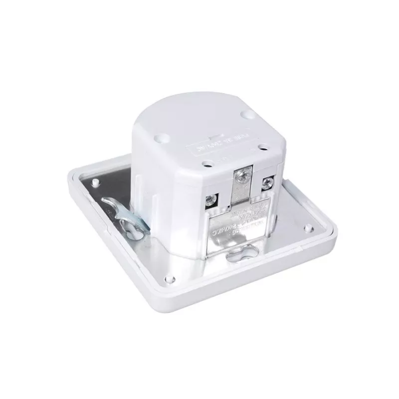 MACLEAN MCE18 PIR-bewegingsmelder met geluidsdetectie, wandmontage, 160°, 1200W, wit